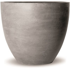 Vasesource 38 in. x 43 in. x 43 in. Jumbo Lg Gray Round Fiberstone Planter