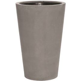 Vasesource 27.5 in. x 18.5 in. x 18.5 in. Belle Med Natural Gray Round Fiberstone Planter