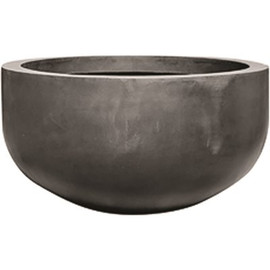 Vasesource 19.75 in. x 36.25 in. x 36.25 in. City Sm Natural Black Round Bowl Fiberstone Planter