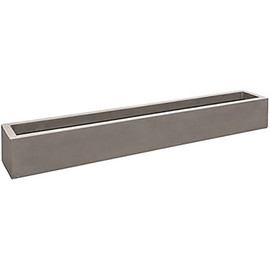 Vasesource 10 in. x 12 in. x 78.75 in. Jort Med Natural Gray Rectangular Fiberstone Planter