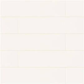 MSI Domino White 4 in. x 15.75 in. Glossy Ceramic Subway Wall Tile (8.61 sq. ft./Case)