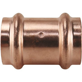 Apollo 1 in. x 1 in. Copper Press x Press Coupling with Dimple Stop