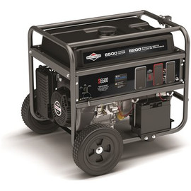 Briggs & Stratton 6500-Watt Electric Switch Gasoline Powered Portable Generator with B and S OHV Engine Featuring CO Guard