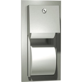 ASI Surface Mounted Dual Roll Type Toilet Paper Dispenser in Stainless Steel