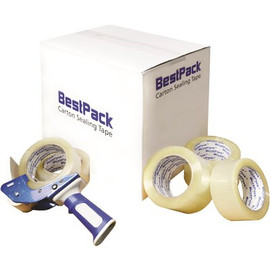 48 mm x 100 m 2.0 MIL BL20 Clear Packing Tape (Case of 36)