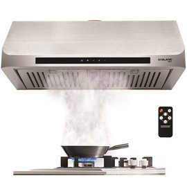 30 in. 3-Speed 450 CFM Built-In Range Hood Touch Screen Remote Control Under Cabinet Range Hood in Stainless Steel