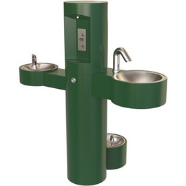 13 in. Stainless Steel 1-Compartment Commercial Outdoor Hand Wash Station, Bottle Filler, Drinking, Pet Fountain Basin