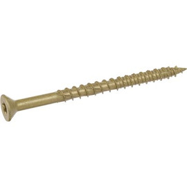 1/4 in. x 3-1/2 in. Bronze-Plated Star Drive Flat Head Screw Exterior (10-Pack)