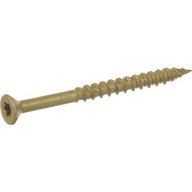 #10 x 2-1/2 in. Bronze-Plated Star Drive Flat Head Screw Exterior (15-Pack)