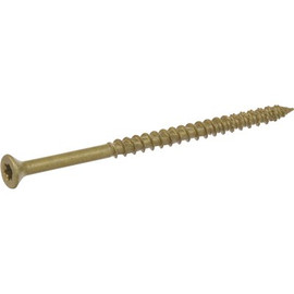 #10 x 3-1/2 in. Bronze-Plated Star Drive Flat Head Screw Exterior (12-Pack)