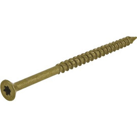 #10 x 3-1/2 in. Star Drive Flat Head Screw Exterior Bronze-Plated (1 lb. Box)