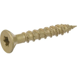 1/4 in. x 1-3/4 in. Star Drive Flat Head Screw Exterior Bronze-Plated (1 lb. Box)