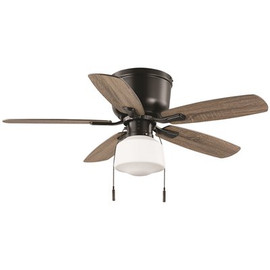 Hampton Bay Leroy 42 in. LED Matte Black Ceiling Fan with Light