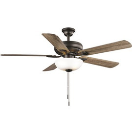 Hampton Bay Rothley II 52 in. LED Matte Black Ceiling Fan with Light Kit