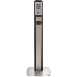 Purell CS8 1200 ml Touch Free Foam Hand Sanitizer Dispenser with Silver Panel Messenger Floor Stand in Graphite