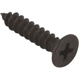 #4 x 3/4 in. Phillips Flat Head Sheet Metal Screws Black Oxide (100 per Pack)