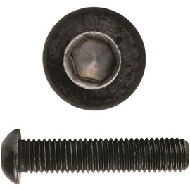 1/4-20 x 1-1/4 in. Internal Hex Button Socket Cap Screw Black (100 per Pack)