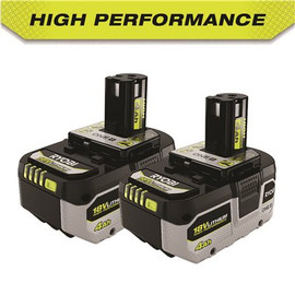 RYOBI ONE+ 18V HIGH PERFORMANCE Lithium-Ion 4.0 Ah Battery (2-Pack)