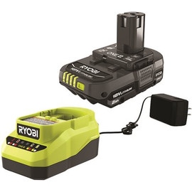 RYOBI ONE+ 18V Lithium-Ion 2.0 Ah Compact Battery and Charger Starter Kit