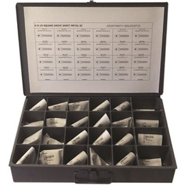 Square Drive Pan Head Sheet Metal Screw Kit Zinc Plated Assortment in Metal Tray (600-Pieces)