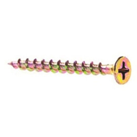 #6 x 1-1/8 in. Phillips Bugle Head Wood Decking Screw Zinc Yellow Plated (500 per pack)