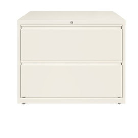 Hirsh HL10000 Series White 36 in. Wide 2-Drawer Lateral File Cabinet