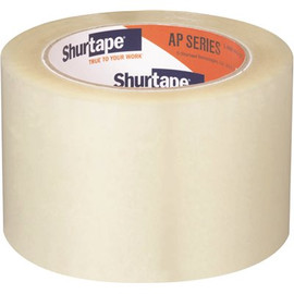 Shurtape AP 180 Acrylic Packaging Tape, Clear, 1.8 mils, 72mm x 100m (2.83 in. x 109 yds.), 1 Case (24 Rolls)