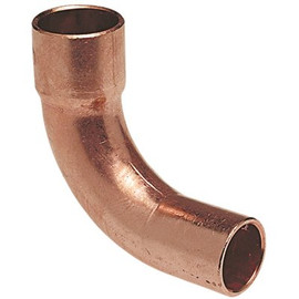 NIBCO 5/8 in. Copper Pressure Cup x Cup 90 Degree Long Radius Elbow Fitting