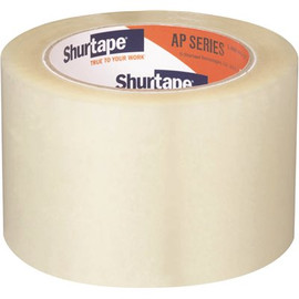 Shurtape AP 301 Acrylic Packaging Tape, Clear, 2.2 mils, 72 mm x 100 m (2.83 in. x 109 yds.) 1-Case (24-Roll)