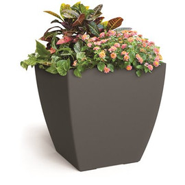 Mayne Kobi 24 in. x 24 in. Graphite Grey Polyethylene Self-Watering Planter