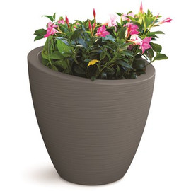 Mayne Modesto 20 in. Round Graphite Grey Polyethylene Planter