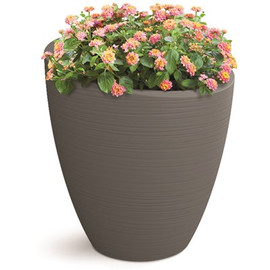 Mayne Modesto 30 in. Round Graphite Grey Polyethylene Planter