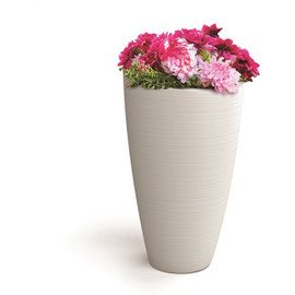 Mayne Modesto 42 in. Round White Polyethylene Planter