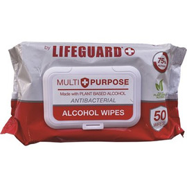 SAFETY FIRST Antibacterial Alcohol Disinfecting Wipes (50 Wipes per Bag)