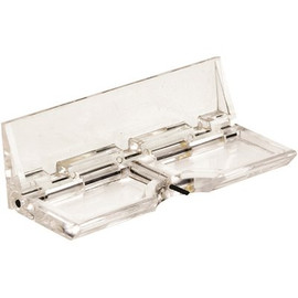 Prime-Line 3-1/16 in. Clear Lucite Construction Glass Window Surface Lock Hinged Assembly (2-Piece)