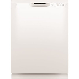 GE 24 in. White Front Control Built-In Tall Tub Dishwasher with Steam Cleaning, Dry Boost, and 59 dBA