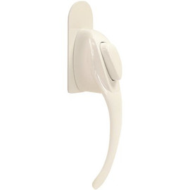 LARSON Euro Push-Button White Door Handle Kit