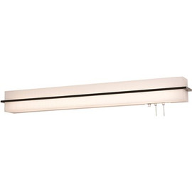 AFX Apex 38 in. 56-Watt Integrated LED Expresso/Linen White Overbed Fixture