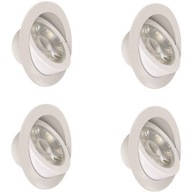 6 in. 65-Watt Equivalent Selectable CCT CEC Trim Canless Integrated LED White Adjustable Angle Recessed Light (4-Pack)