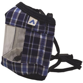 Kids Adjustable Communication Mask, Blue Plaid