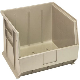 QUANTUM STORAGE SYSTEMS Ultra-Series 7.5 Gal. Hang Storage Tote and Stack in Stone (6-Pack)