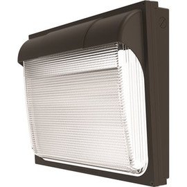 Contractor Select 400-Watt Equivalent Integrated LED Dark Bronze Wall Pack Light, Adjustable Lumen Output 4000K