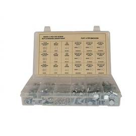 Grade 2 Hex Cap Screw Nut and Washer Zinc Plated Assortment (330-Piece)