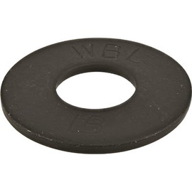 1/2 in. Black Exterior Flat Washers (50-Pack)
