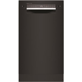 Bosch 300 Series 18 in. ADA Compact Front Control Dishwasher in Black with Stainless Steel Tub and 3rd Rack, 46dBA