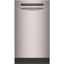 Bosch 300 Series 18 in. ADA Compact Front Control Dishwasher in Stainless Steel with Stainless Steel Tub and 3rd Rack, 46dBA