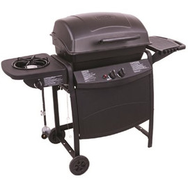 Thermos AT360 2-Burner Portable Propane Gas Grill with Side Burner in Black