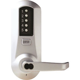 5000 Series Satin Chrome Pushbutton Lockset Entry Door Lever