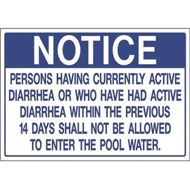 HY-KO 20 in. x 14 in. Pool Illness Sign