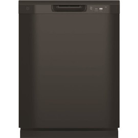 GE 24 in. Black Front Control Built-In Tall Tub Dishwasher with 60 dBA